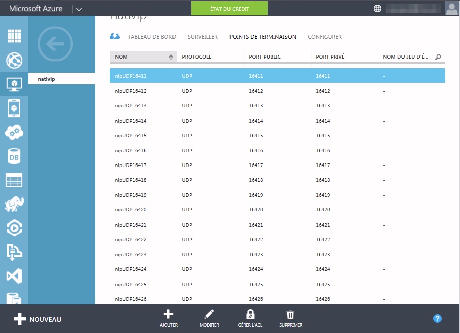 Azure - terminaisons configurées, votre serveur vocal / messagerie vocale / serveur de conférence audio dans le cloud est accessible!
